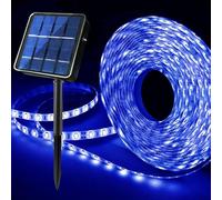KINGCOO Ruban LED Solaire Extérieur, 3M 90LED Étanche Bandes LED Solaires Découpable Chaîne de Lumières 8 Modes Guirlande Lumineuse pour Maison Jardin Mariage Fête Noël Décoration (Bleu)