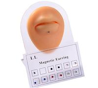 kingcxu Lot de 12 piercings magnétiques pour oreille tragus cartilage lèvre labret nez faux piercing bijoux magnétiques