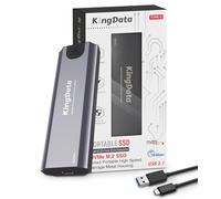 KingData Boîtier SSD M2 10 Gbit/s sans outil - Adaptateur USB 3.1 NVMe vers USB pour 2230/2242/2260/2280 M.2 NVMe avec câble USB C vers A