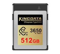 KINGDATA CFexpress 4.0 Type B 512 Go, Carte Mémoire Jusqu'à 3650 Mo/s en Lecture, Enregistrement vidéo RAW 8K/4K, CF Express Memory Card pour Caméras Professionnelles
