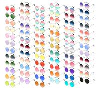 Kingdder Lot de 72 paires de lunettes de soleil rondes hippies, style années 70, rétro, classique, à verres teintés pour femmes et hommes (couleur classique)