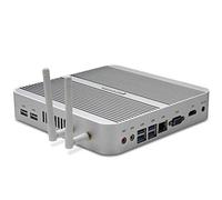 KINGDEL Core i5 CPU, Mini PC de Bureau Mini avec 4 Go de RAM, SSD 256 Go, HD, VGA, 4 * USB 3.0, WiFi, sans Ventilateur, boîtier métallique
