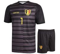 Kingdo Kit Gardien Belgique Courtois - Enfant et Adulte - Ensemble Foot - 140
