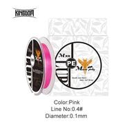 Kingdom Dernière Maillot Super Mince 0,2 # /0.4 # /0.6 # Ligne De Pêche Pe 9-12lb, Ligne De Pêche Multifilament À 4 Tresses Pour La Pêche À La Carpe.100m.No 0.4 Pink