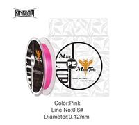 Kingdom Dernière Maillot Super Mince 0,2 # /0.4 # /0.6 # Ligne De Pêche Pe 9-12lb, Ligne De Pêche Multifilament À 4 Tresses Pour La Pêche À La Carpe.100m.No 0.6 Pink