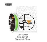 Kingdom Dernière Maillot Super Mince 0,2 # /0.4 # /0.6 # Ligne De Pêche Pe 9-12lb, Ligne De Pêche Multifilament À 4 Tresses Pour La Pêche À La Carpe.100m.No 0.2 Green