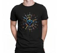 Kingdom Hearts Riku Game Creative Tshirt for Men Keyblades Round Neck Basic T Shirt Distinctive Gift Clothes Tops