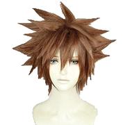 Kingdom Hearts Sora Cosplay Wig Brown Short Synthetic Hair Halloween Costume Wigs + Wig Cap