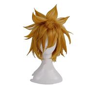 Kingdom Hearts Ventus Roxas Cosplay Wig Short Golden Yellow Heat Resistant Synthetic Hair Wig + Wig Cap