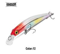 Kingdom-Leurre Méné Rigide Coulant De Type Wobjeff,Appât Élidéal Pour La Pêche En Eau Salée,À La Truite Ou Au Bar - Type 9506-12-80mm 9g