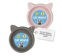 Kingdom Lot de 2 gamelles pour chat - Gamelles pour nourriture et eau - Couleurs assorties