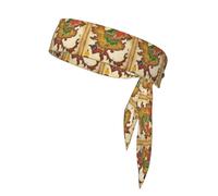 Kingdom Of Bhutan Map03 Bandeau de sport réglable pour homme Motif Ninja Pour yoga, course à pied, basket-ball