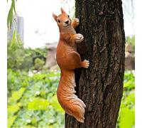 KINGEE Statue De Jardin Escalade Écureuil Résine Figurines Ornements Maison Jardins Paysage DIY Décoration, Statue Animaux Modèle, Cour Décorations Jardin Ornement,A