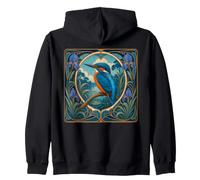 Kingfisher Art Nouveau Motif Floral Oiseau Sweat à Capuche