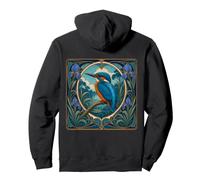 Kingfisher Art Nouveau Motif Floral Oiseau Sweat à Capuche