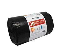 Kingfisher BB3 240 Litre Grande Sacs Poubelle de qualité/Sac à Ordures Ménagères Noir (2 x 30 Sacs)