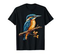 Kingfisher Bird Motif Animal Illustration Martin-pêcheur T-Shirt