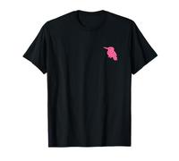 Kingfisher Cœur Minimaliste Rouge Rose Oiseau Femme Fille T-Shirt