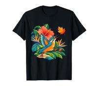 Kingfisher Dashes Under ATH Bouncing Autumn Leaf T-Shirt