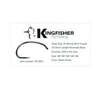 Kingfisher Fly Fishing Crevettes et Caddis Fly Attache Crochet sans ardillon
