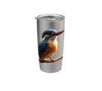 Kingfisher Martin-pêcheur Oiseau Doux Martin-pêcheur Gobelet isotherme en acier inoxydable double paroi