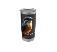 Kingfisher Martin-pêcheur Oiseau Doux Martin-pêcheur Gobelet isotherme en acier inoxydable double paroi