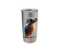Kingfisher Martin-pêcheur Oiseau Doux Martin-pêcheur Gobelet isotherme en acier inoxydable double paroi