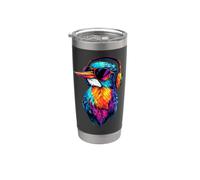 Kingfisher Martin-pêcheur Oiseau Doux Martin-pêcheur Gobelet isotherme en acier inoxydable double paroi