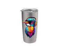 Kingfisher Martin-pêcheur Oiseau Doux Martin-pêcheur Gobelet isotherme en acier inoxydable double paroi