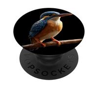 Kingfisher Martin-pêcheur Oiseau Doux Martin-pêcheur PopSockets PopGrip Adhésif