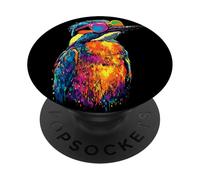 Kingfisher Martin-pêcheur Oiseau Doux Martin-pêcheur PopSockets PopGrip Adhésif