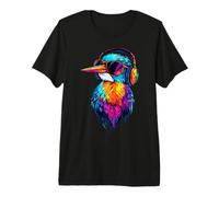 Kingfisher Martin-pêcheur Oiseau Doux Martin-pêcheur T-Shirt Haut de Gamme