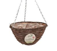Kingfisher Panier Suspendu en rotin foncé de 30 cm