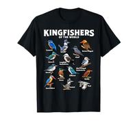 Kingfishers of the World Bird Species Ornithologie Art T-Shirt