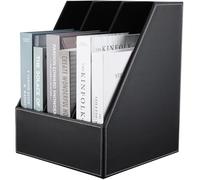KINGFOM™ Porte-revues 3 Compartiments A4 en cuir