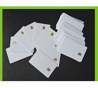 KingGo Lot de 100 cartes à puce SLE4442 en PVC blanc sans impression