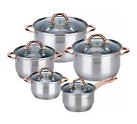 Jeu de pots - KINGHOFF - KH-1764 - Acier inoxydable - 10 éléments - Compatible induction