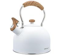 KINGHOFF KH-1860 Bouilloire sifflante en acier à induction Blanc mat 2,5 l