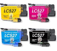 KINGJET LC527 Cartouches d'encre Compatible pour Brother LC527 LC527VAL LC527XL pour Brother MFC-J4350DW MFC-J4550DW (Noir Cyan Jaune Magenta)