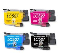 KINGJET LC527 Cartouches d'encre pour Brother LC527 LC527VAL LC527XL Compatible pour Brother MFC-J4350DW MFC-J4550DW (Noir Cyan Magenta Jaune)