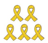 Kingke Ankexin Lot de 5 broches en forme de ruban pour femme en alliage pour sensibilisation au cancer du sein et au sida, Size reference picture, Métal