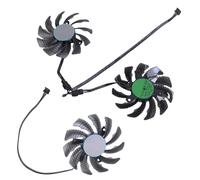 Kingke Lot de 3 ventilateurs de refroidissement VGA CF9010U12D 75 mm 12 V 0,35 A 4 broches pour carte graphique 3060Ti 3070 3070Ti RTX3070