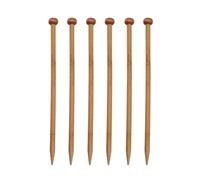 Kingke Lot de 6 crochets en bambou pour débutants, fabriqués à la main, aiguilles à tricoter en bambou, aiguilles à tricoter pour le bricolage, les travaux manuels, les pulls, les écharpes, le tricot