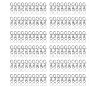 Kingke Lot de 60/240 crochets en métal avec porte-clés - Fermoir mousqueton - Pour porte-clés, cordon, bricolage, artisanat, cadeau fantaisie