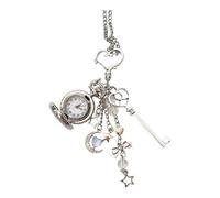 Kingke Médaillon en forme de cœur avec pendentif ours et étoile - Idéal pour les jetons d'amour - Porte-clés fantaisie en forme d'ours, Disque, taille unique