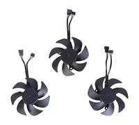 Kingke Ventilateur de refroidissement de carte graphique pour carte vidéo RTX3060 refroidissement optimisé 4 broches PLA09215S12H silencieux 3 pièces GPU