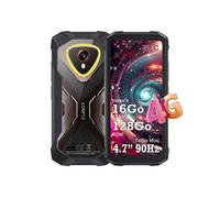 Kingkong Mini 4 - Petit Téléphone Robuste 4G - 48MP Caméra - 6Go+10Go RAM - Batterie 4700mAh - 4.7" 90Hz Noir