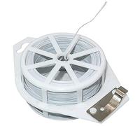 KINGLAKE 100m Fil de Fer Jardin Blanc- Attache Plante Grimpante avec Cutter, Fil Plastifié Soft, Fil Torsadé pour Plantes, Vignes, Arbustes et Fleurs