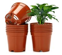 KINGLAKE 12 Pièces 7.5CM Petit Pots de Fleur pour Semis, Pot Plante Semi en Plastique,Mini Pot de Fleur Interieur,Adapté Semis, Fleurs, Succulentes