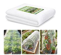 KINGLAKE 35 g/m² Filet Anti Insecte 3m x 6m - Filet Moustiquaire, Filets pour Jardin Maille Fine, Anti Oiseaux, pour Protection Cerisier Fraisier, Jardin Potager, Arbre Fruitier-Blanc